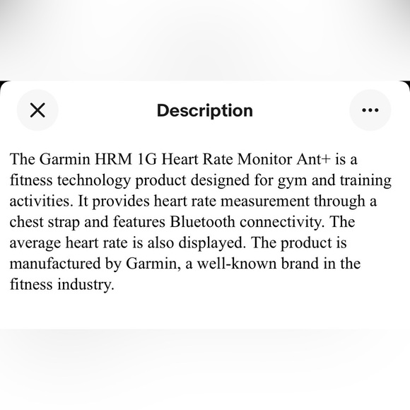 Garmin Heart Rate Monitor Chest Strap Ant+ HRM1G - Picture 4 of 4